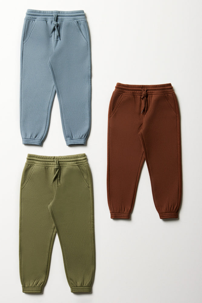 Leather Patch Embellished Men's Jeans3 Pack Trackpants Multi