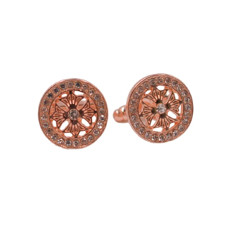 Elegant Rose Gold Sunburst Cufflinks