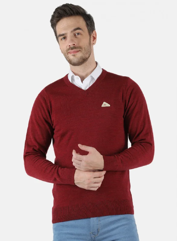 Men's Hoodies for Every OccasionMen Maroon Solid Pullover