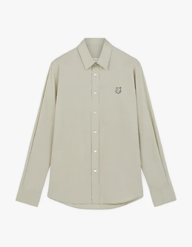 Men's Solid-Color Button-Down Shirts for VersatilityBold Fox Head Relaxed Shirt - Ash Tree