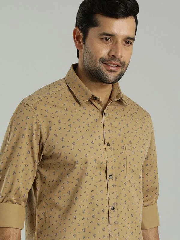 Men's Dressy Casual Shirts for Smart-Casual EventsMen Printed Full Sleeve Cotton Blend Shirt Men's Dressy Casual Shirts for Smart-Casual EventsMen Printed Full Sleeve Cotton Blend Shirt