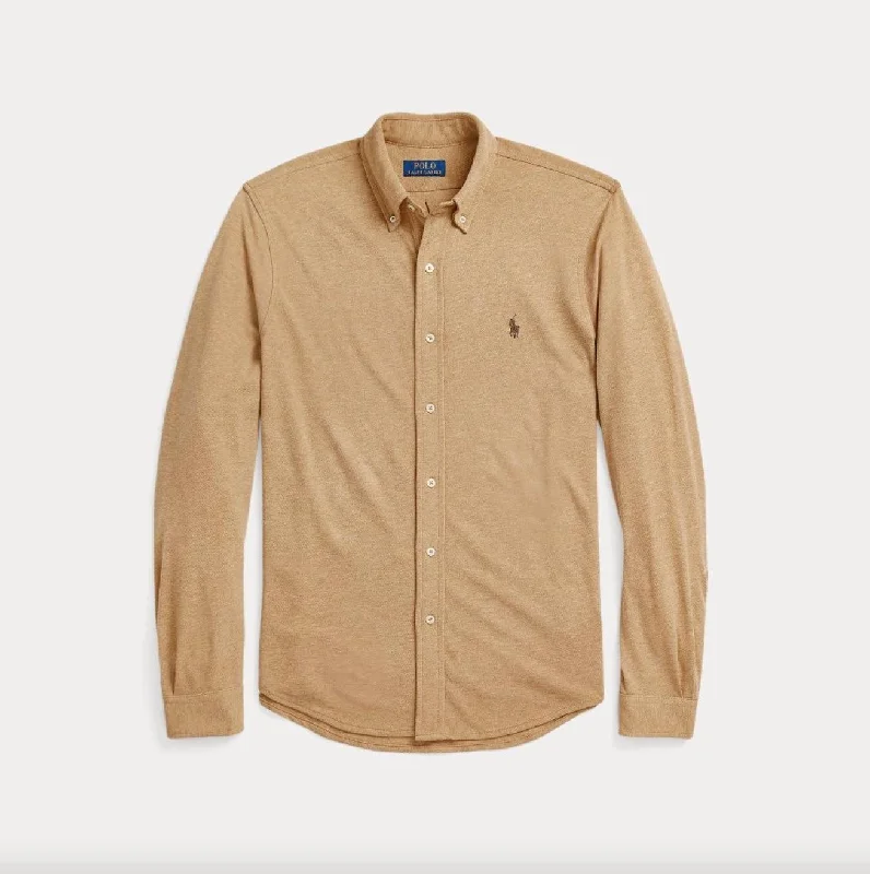 Men's Breathable Shirts for Warm ClimatesRalph Lauren Mens Cotton Mesh Shirt - Camel or olive heather Men's Breathable Shirts for Warm ClimatesRalph Lauren Mens Cotton Mesh Shirt - Camel or olive heather