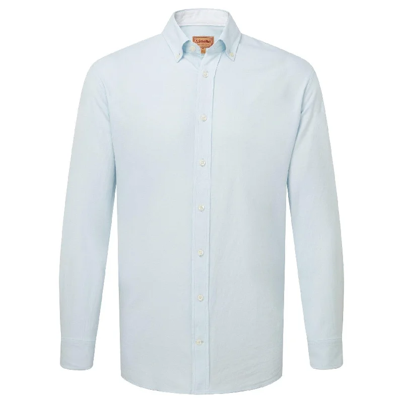 Men's Checked Short-Sleeve Shirts for Summer FunSchoffel Mens Titchwell Tailored Shirt - Pale blue or mint Men's Checked Short-Sleeve Shirts for Summer FunSchoffel Mens Titchwell Tailored Shirt - Pale blue or mint