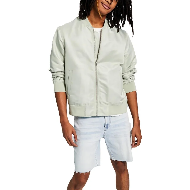 Men's Coats with Hand WarmersAnd Now This Mens Lightweight Short Bomber Jacket