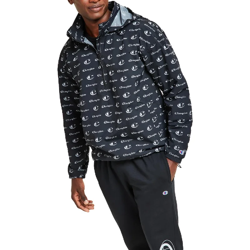Men's Coats for Casual WearChampion Mens Logo Water Resistant Anorak Jacket
