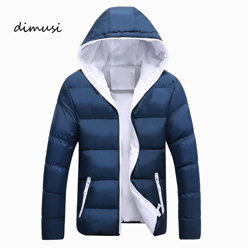 Men's Coats with PocketsDIMUSI Men Winter Jacket Fashion Hooded Thermal Down Cotton Parkas Male Casual Hoodies Windbreaker Warm Coats 5XL,YA696