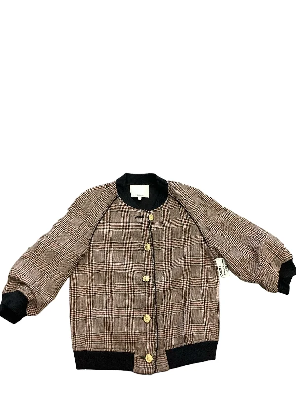 Men's Coats without LiningJacket Designer By 3.1 Phillip Lim In Plaid Pattern, Size: 4