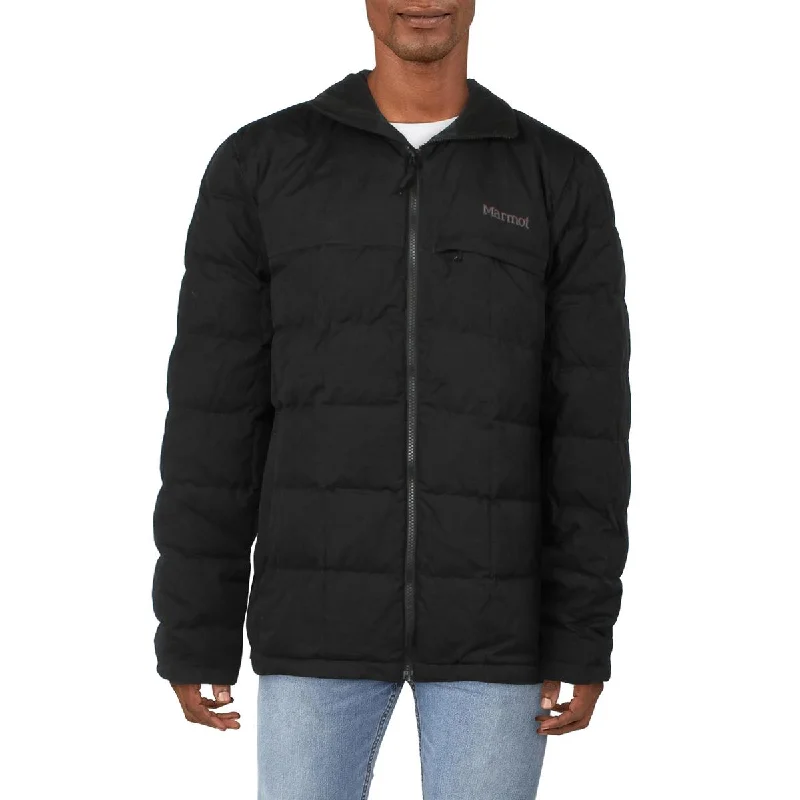 Men's Coats with ZippersMarmot Mens Insulated Polyester Puffer Jacket Black XL