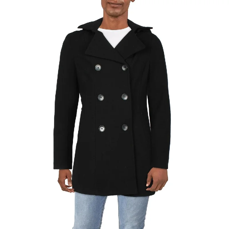 Men's Coats with Adjustable HemsNautica Mens Double Breasted Warm Pea Coat