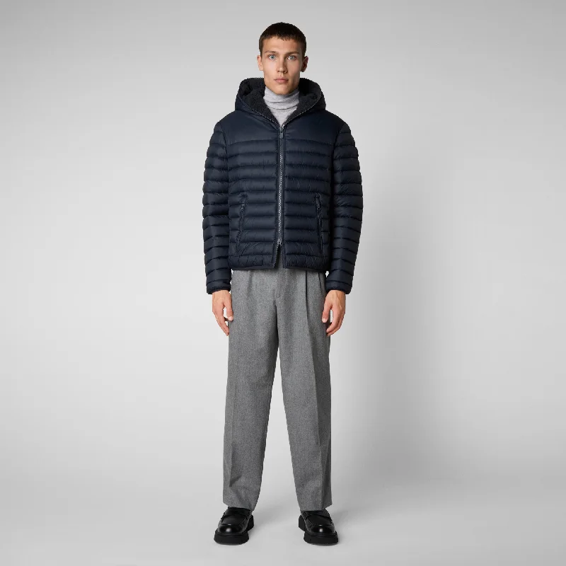 Men's Coats for Tall MenMen's Morus Hooded Jacket In Blue Black