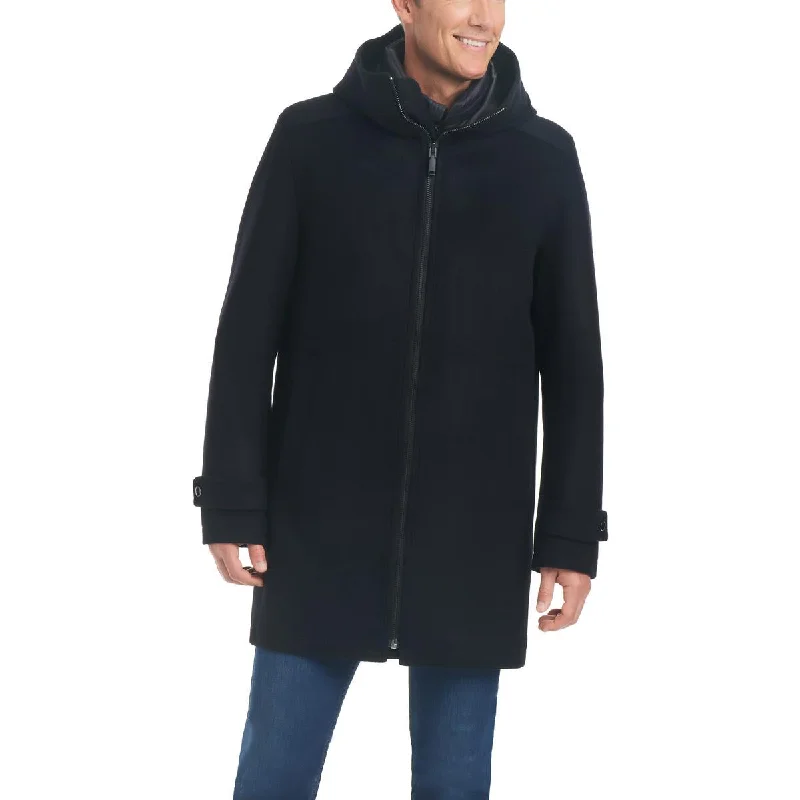 Men's Coats with Belted WaistsVince Camuto Mens Water Resistant 3-In-1 Wool Coat