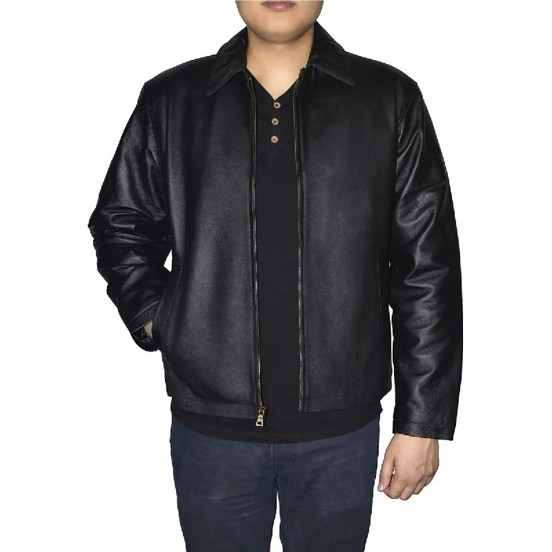 Luxurious Men's Cashmere CoatsVintage Leather Mens Faux Leather Heavy Leather Jacket